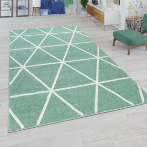 Paco Home Tapis Salon Pastel Moderne Scandinave Losanges 70x250 cm, Vert - Publicité