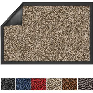 - Tapis de Porte Paillasson d'entrée Couleur moutarde-noir 120 x 600 cm - Ocre/Noir