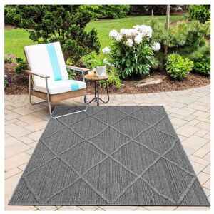 Allotapis - Tapis berbère intérieur et extérieur ethnique Metro Gris 80x150 - Gris - Publicité