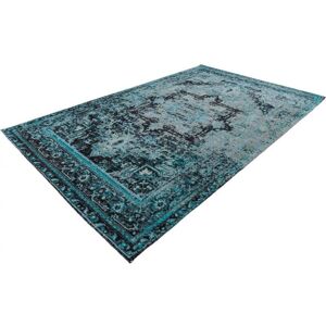 Tapis plat vintage intérieur plat rectangle Pacino Bleu 120x170 - Bleu