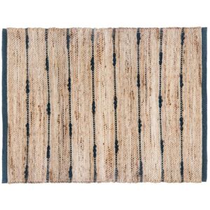 Tapis en jute tissé main avec motifs losanges 160 x 230 cm RAFI - Miliboo