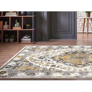 Vente-unique.com Tapis vintage oriental - 160 x 230 cm - Beige et jaune - AGRA