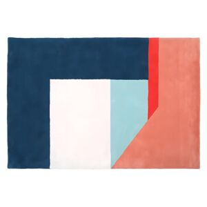 OZAIA Tapis géométrique en laine tufté main BAKAR - 200 x 290 cm - Multicolore