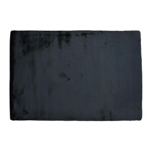 OZAIA Tapis shaggy a poils longs effet fourrure - 160 x 230 cm - Noir - BUNNY
