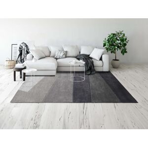 Vente-unique.com Tapis en laine et viscose fait a la main - 200 x 290 cm - 2500g/m² - Gris - TAMALE