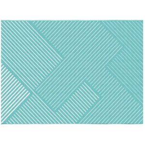 OZAIA Tapis interieur ou exterieur geometrique - 150 x 200 cm - bleu - RIVIERA