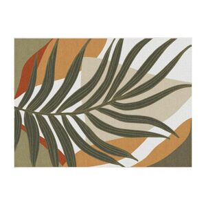 OZAIA Tapis interieur ou exterieur motif tropical - 150 x 200 cm - Multicolore - FLORINA