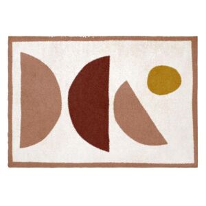 OZAIA Tapis shaggy design a motifs abstraits - 200 x 290 cm - Multicolore - MYNIO