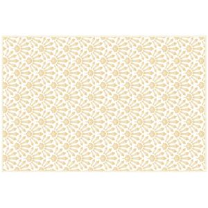 OZAIA Tapis en vinyle art déco - 120x180 cm - Beige et blanc - DUCHESSY