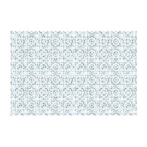 OZAIA Tapis en vinyle effet carreaux de ciment - 120x180 cm - Bleu et blanc - PRINCY