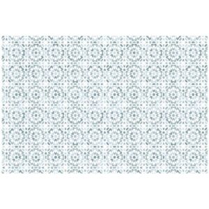 OZAIA Tapis en vinyle effet carreaux de ciment - 120x180 cm - Bleu et blanc - PRINCY