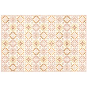 OZAIA Tapis en vinyle effet carreaux de ciment - 120x180 cm - Orange et rose - ELOZA