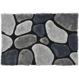 OZAIA Tapis shaggy a poils longs PIETRA gris - 140 x 200 cm