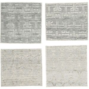 Noué à la main. Origine: India Tapis Kilim Indo Tapis 45X45 Carré Gris/Vert (Laine, Inde)