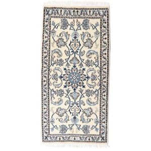 Noué à la main. Origine: Persia / Iran Tapis D'orient Naïn 70X140 Beige/Gris (Laine, Perse/Iran)