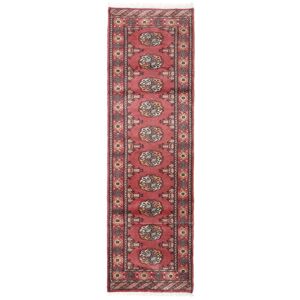 Noué à la main. Origine: Pakistan 75X245 Tapis Pakistan Boukhara 3Ply Tapis D'orient Tapis De Couloir Rouge/Orange (Laine, Pakistan)