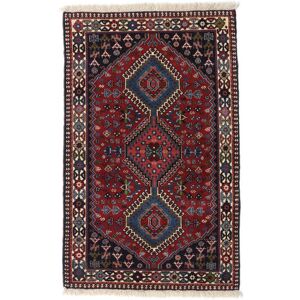 Noué à la main. Origine: Persia / Iran Tapis Persan Yalameh 85X135 Rose Foncé/Rouge Foncé (Laine, Perse/Iran)