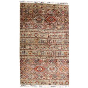 102X171 Tapis D'orient Shabargan Tapis Marron/Beige (Laine, Afghanistan)