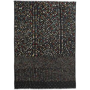 Tapis Kilim Moderne Tapis 205X288 Gris Foncé/Gris (Laine, Afghanistan)