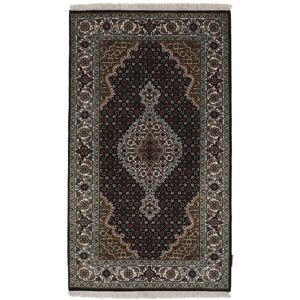 Noue a la main. Origine: India Tapis Tabriz Royal Tapis 91X157 Noir/Marron ( Inde)