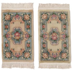 Noue a la main. Origine: China 62X91 Medaillon Petit Chinois 90 Line Tapis Laine,