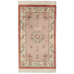 Noue a la main. Origine: China Tapis D'orient Chinois 90 Line Tapis 91X152 Marron/Beige (Laine, Chine)