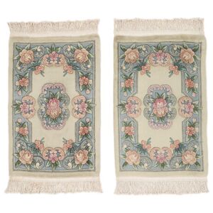 Noue a la main. Origine: China Tapis Chinois 90 Line Tapis 62X92 Marron/Beige (Laine, Chine)