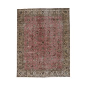 Noue a la main. Origine: Persia / Iran Tapis Colored Vintage - Persien/Iran 297X381 Marron/Rouge Fonce Grand (Laine, Perse/Iran)