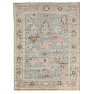 Noue a la main. Origine: India Tapis Usak Indo 270X359 Orange/Marron Grand (Laine, Inde)