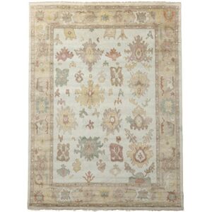 Noue a la main. Origine: India Tapis D'orient Usak Indo Tapis 271X363 Orange/Marron Grand (Laine, Inde)