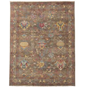 Noue a la main. Origine: India 242X313 Tapis D'orient Usak Indo Tapis Marron (Laine, Inde)