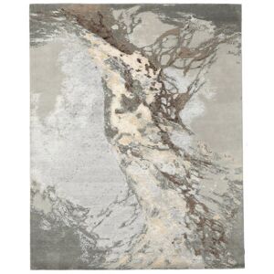 Noue a la main. Origine: India Tapis Contemporary Design 244X303 Gris/Jaune Fonce ( Inde)