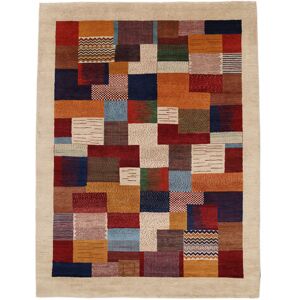 Noue a la main. Origine: India 178X237 Tapis Gabbeh Loribaft Moderne Fait Main Marron/Rouge Fonce (Laine, Inde)