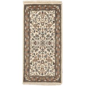 Noue a la main. Origine: India Tapis Kashan Indo 60X118 Marron/Beige (Laine, Inde)