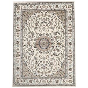 Noue a la main. Origine: India Tapis Naïn Indo 273X373 Marron/Gris Fonce Grand ( Inde)