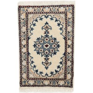 Noué à la main. Origine: Persia / Iran Tapis Fait Main Naïn Tapis 40X60 Beige/Noir (Laine, Perse/Iran)