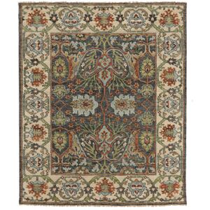 Noue a la main. Origine: India 249X301 Tapis D'orient Usak Indo Tapis Marron/Noir (Laine, Inde)