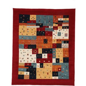 Noue a la main. Origine: India Tapis Gabbeh Indo Fine Tapis 200X250 Rouge Fonce/Marron (Laine, Inde)