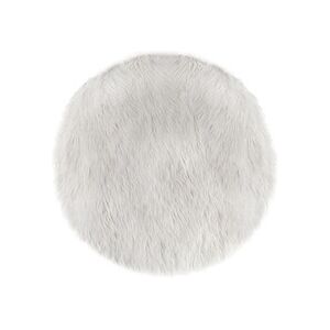 ATMOSPHERA Tapis rond 90 cm fausse fourrure blanche - Publicité