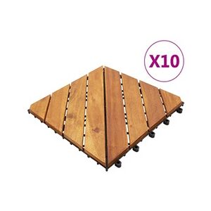 VIDAXL Carreaux de terrasse 10 pcs 30x30 cm Bois d'acacia solide - Publicité