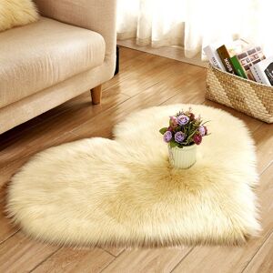 Tapis à poils longs en laine, Faux peluche, peau de mouton artificielle, décoration de maison, pour salon - Publicité