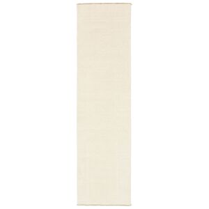 RugVista Handloom fringes Tapis - Blanc ivoire 80x300