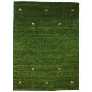 RugVista Gabbeh loom Two Lines Tapis - Vert 140x200