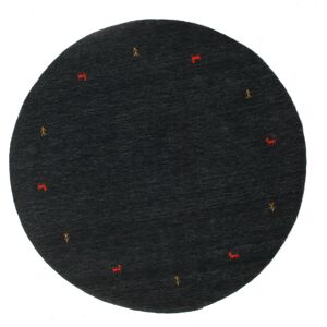 RugVista Gabbeh loom Two Lines Tapis - Noir / Gris Ø 200