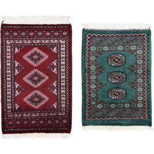 Noue a la main. Origine: Pakistan Pakistan Boukhara 3ply Tapis colis de 2 62x90