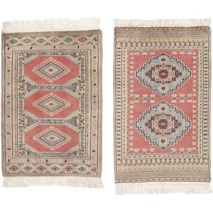 Noue a la main. Origine: Pakistan Pakistan Boukhara 2ply Tapis colis de 2 64x91