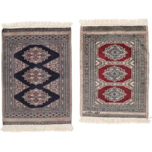 Noue a la main. Origine: Pakistan Pakistan Boukhara 2ply Tapis colis de 2 63x88