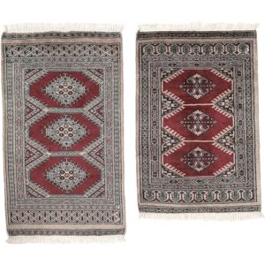 Noue a la main. Origine: Pakistan Pakistan Boukhara 2ply Tapis colis de 2 64x110