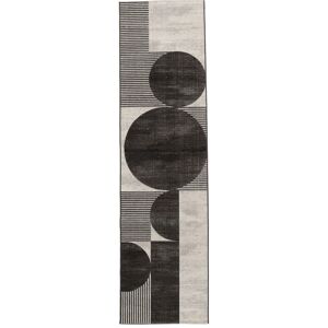 RugVista Deco Tapis - Noir / Blanc écru 100x400