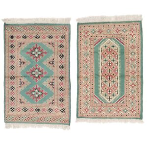 Noue a la main. Origine: Pakistan Pakistan Boukhara 2ply Tapis colis de 2 65x98